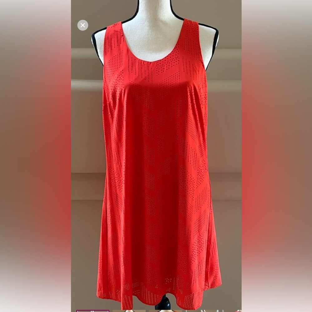 Athleta Bright Orange Cut Out Sundress. Fully Lined. Size 4. Excellent Condition